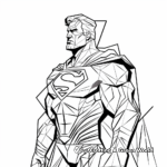 Artistic Abstract Superman Coloring Pages 1