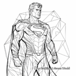 Artistic Abstract Superman Coloring Pages 2