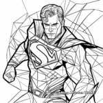 Artistic Abstract Superman Coloring Pages 3