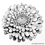 Artistic Chrysanthemum Flower Coloring Pages 3
