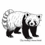 Artistic Red Panda Coloring Pages 1