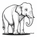 Asian Elephant Coloring Pages 2