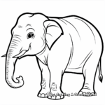 Asian Elephant Coloring Pages 4