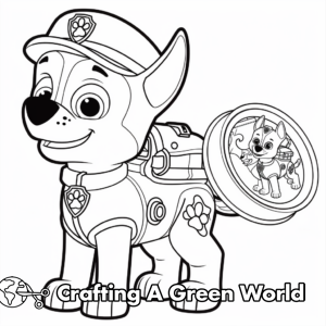 Chase from Paw Patrol Coloring Pages - Free &amp; Printable!