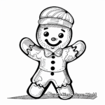 Baker Decorates Gingerbread Man Coloring Pages 1