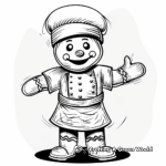 Baker Decorates Gingerbread Man Coloring Pages 3