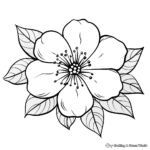 Beautiful Cherry Blossom Coloring Pages 1