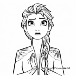 Beautiful Elsa from Frozen 2 Coloring Pages 2