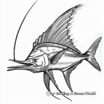 Billowing Sailfish Coloring Pages for Artists 1