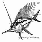 Billowing Sailfish Coloring Pages for Artists 2