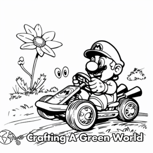 Mario Kart Coloring Pages - Free &amp; Printable!