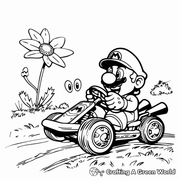 Mario Kart Coloring Pages - Free &amp; Printable!