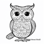 Bohemian Owl Coloring Pages for Adults 4