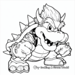 Bowser in Action Coloring Pages 3