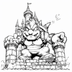 Bowser in His Castle: Epic Scene Coloring Pages 3