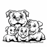 Boxer Family Playtime Coloring Pages 4