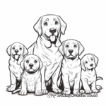 Breeds of Dogs: Labrador Family Coloring Pages 1