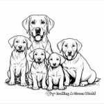Breeds of Dogs: Labrador Family Coloring Pages 3