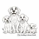 Breeds of Dogs: Labrador Family Coloring Pages 4