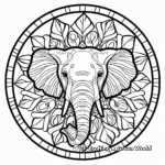 Calming Elephant Mandala Coloring Pages 2