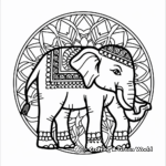 Calming Elephant Mandala Coloring Pages 4