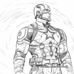 Captain America In Battle Mode Coloring Pages 3