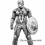 Captain America in Winter Soldier Armor Coloring Pages 2