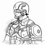 Captain America in Winter Soldier Armor Coloring Pages 3