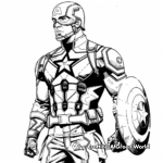 Captain America in Winter Soldier Armor Coloring Pages 4