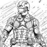 Captain America's WWII Scenes Coloring Pages 3
