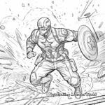 Captain America's WWII Scenes Coloring Pages 4