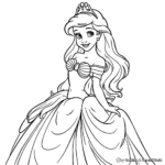 Charming Ariel Coloring Pages 4