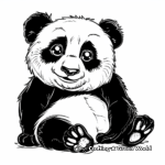 Charming Baby Panda Coloring Pages 2