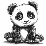 Charming Baby Panda Coloring Pages 3