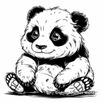 Charming Baby Panda Coloring Pages 4