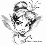 Charming Tinkerbell Portrait Coloring Pages 1