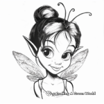 Charming Tinkerbell Portrait Coloring Pages 2