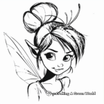 Charming Tinkerbell Portrait Coloring Pages 4