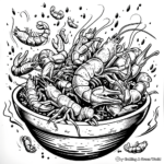 Cheerful Crawfish Boil Mardi Gras Coloring Pages 3