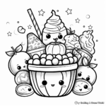Cheerful Kawaii Candy Coloring Pages 2