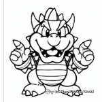 Child-Friendly Bowser Junior Coloring Pages 1