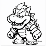 Child-Friendly Bowser Junior Coloring Pages 2