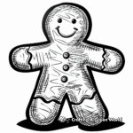 Christmas Gingerbread Man Coloring Pages 1