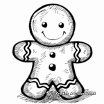 Christmas Gingerbread Man Coloring Pages 2