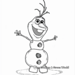 Christmas Theme Olaf Coloring Pages 1
