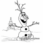 Christmas Theme Olaf Coloring Pages 3