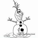 Christmas Theme Olaf Coloring Pages 4