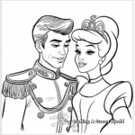 Cinderella and Prince Charming Coloring Pages 2