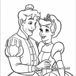 Cinderella and Prince Charming Coloring Pages 4