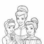 Cinderella's Stepfamily: Lady Tremaine, Anastasia, and Drizella Coloring Pages 2